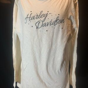 Harley-Davidson White Tee with Black Logo
